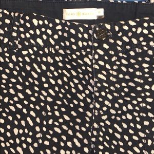 Tory Burch Black Dotted Pants